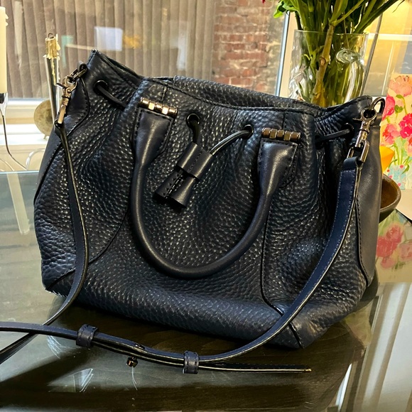 MACKAGE Dark Blue Handbag with removable shoulder strap - Picture 2 of 4